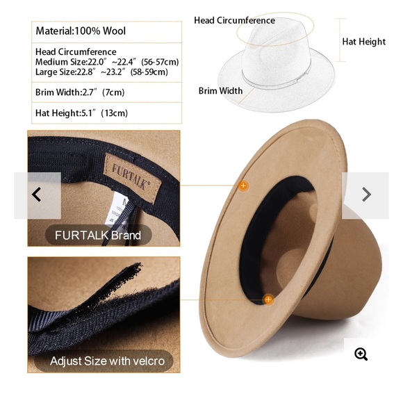 Furtalk Fedora Hats for man or woman - Picture 2 of 3